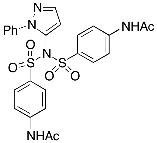 4,4-[[(1-Phenylpyrazol-5-yl)imino]disulfonyl]bisacetanilide - Chemical structure and product image