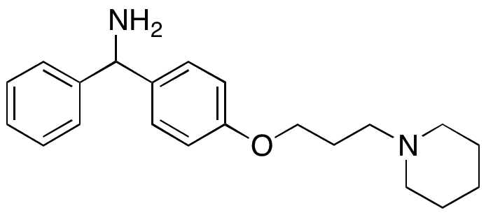 Phenyl(4-(3-(piperidin-1-yl)propoxy)phenyl)methanamine - Chemical structure and product image