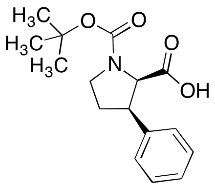 DL-BOC-cis-3-Phenyl-pyrrolidine-2-carboxylic acid - Chemical structure and product image