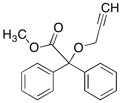 alpha-Phenyl-alpha-(2-propyn-1-yloxy)-benzeneacetic Acid Methyl Ester - Chemical structure and product image
