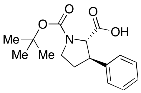 (3R)-Phenylpyrrolidine-1,(2S)-dicarboxylic Acid 1-tert-butyl Ester - Chemical structure and product image