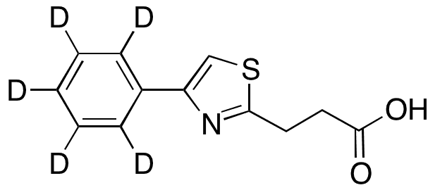 4-Phenyl-2-thiazolepropanoic Acid-d5 - Chemical structure and product image