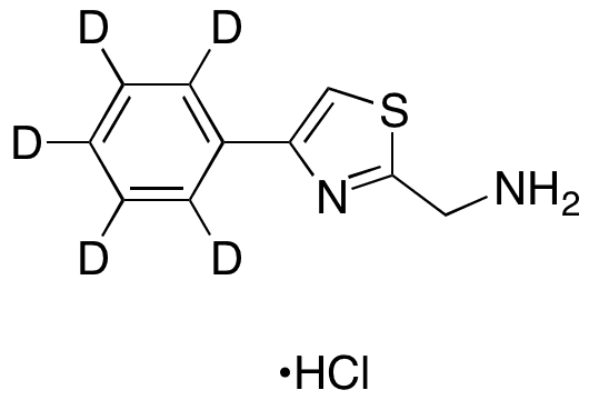 4-Phenyl-2-thiazolemethanamine-d5 Hydrochloride - Chemical structure and product image