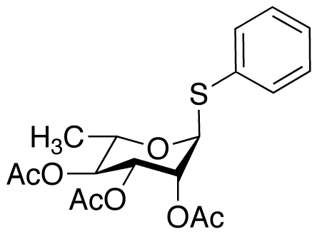 Phenyl 2,3,4-Tri-O-acetyl-1-thio-alpha-L-rhamnopyranoside - Chemical structure and product image