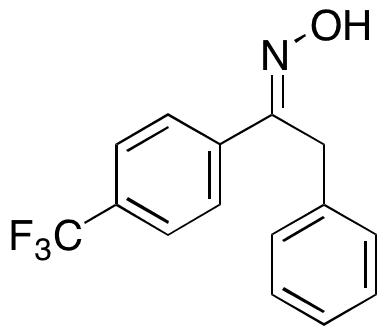 (E)-2-Phenyl-1-(4-(trifluoromethyl)phenyl)ethanone Oxime - Chemical structure and product image