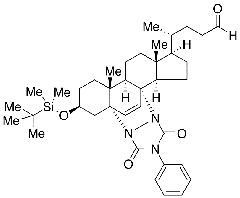 5alpha,8alpha-[N,N-(4-Phenylurazole)]-3-O-tert-butyldimethylsilyl-chol-6-en-24-al-3beta-ol - Chemical structure and product image
