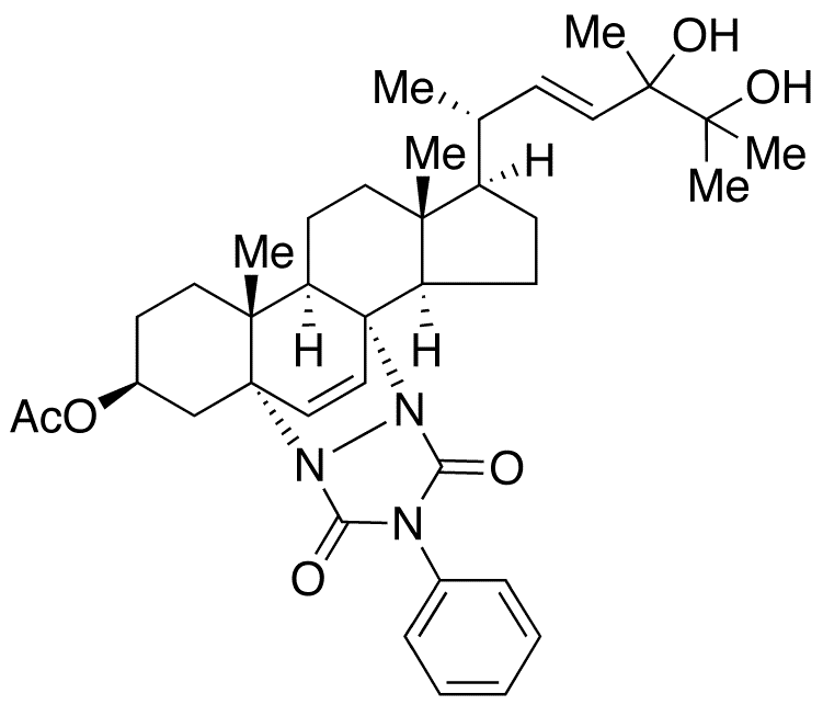 (3beta,5alpha,8alpha,22E)-5,8-[N,N-(4-Phenylurazole)]-ergosta-6,22-diene-3,24,25-triol 3-Acetate - Chemical structure and product image
