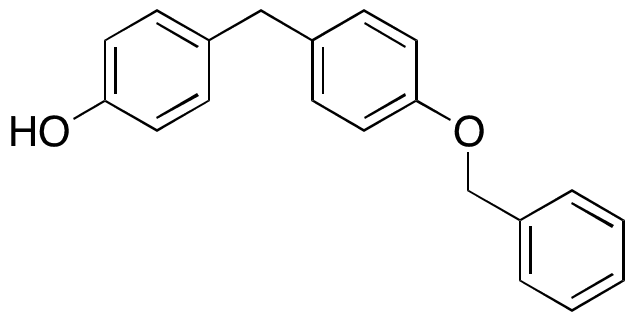 4-â€‹[[4-â€‹(Phenylmethoxy)â€‹phenyl]â€‹methyl]â€‹-phenol - Chemical structure and product image