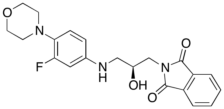 N-(3-Phthalimido-2-(S)-hydroxypropyl)-3-fluoro-4-(morpholinyl)aniline - Chemical structure and product image