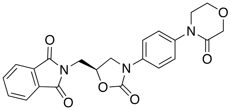 4-[4-[(5S)-5-Phthalimidomethyl-2-oxo-3-oxazolidinyl]phenyl]-3-morpholinone - Chemical structure and product image