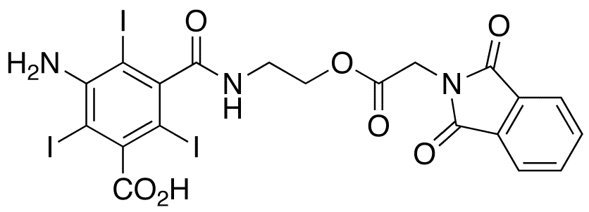 N-Phthaloylglycine 2-[5-Amino-3-carboxy-2,4,6-triiodobenzoyl]aminoethyl Ester - Chemical structure and product image