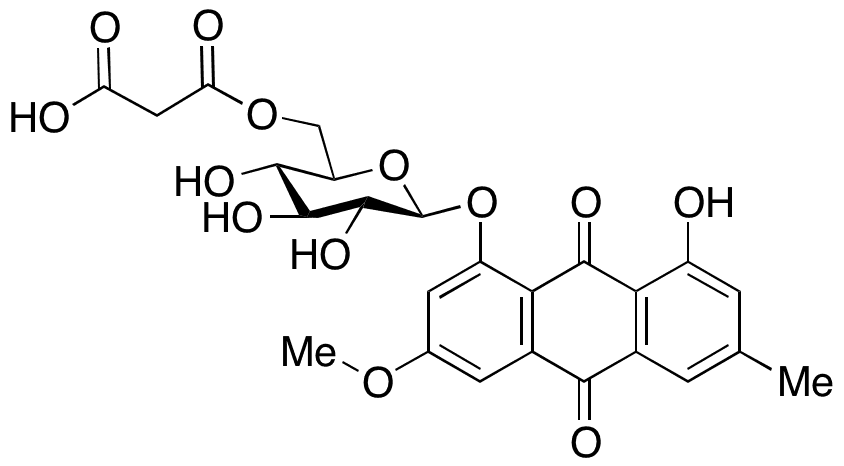 Physcion 8-O-beta-D-(6-O-Malonylglucoside) - Chemical structure and product image
