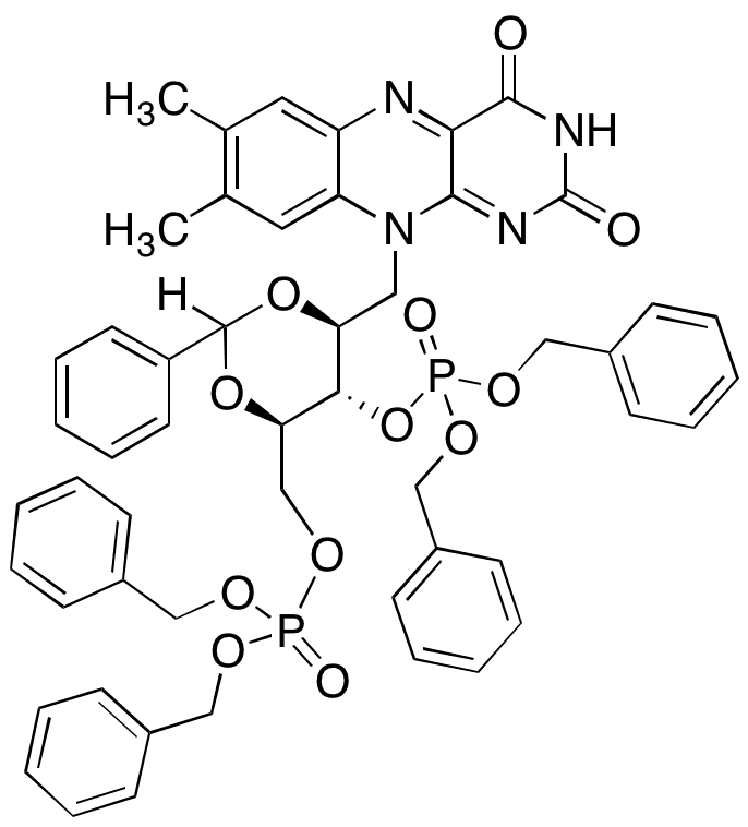 2,4-O-Phenylmethylene Di-[O,O-(Dibenzyl Phosphonate)]-riboflavin - Chemical structure and product image