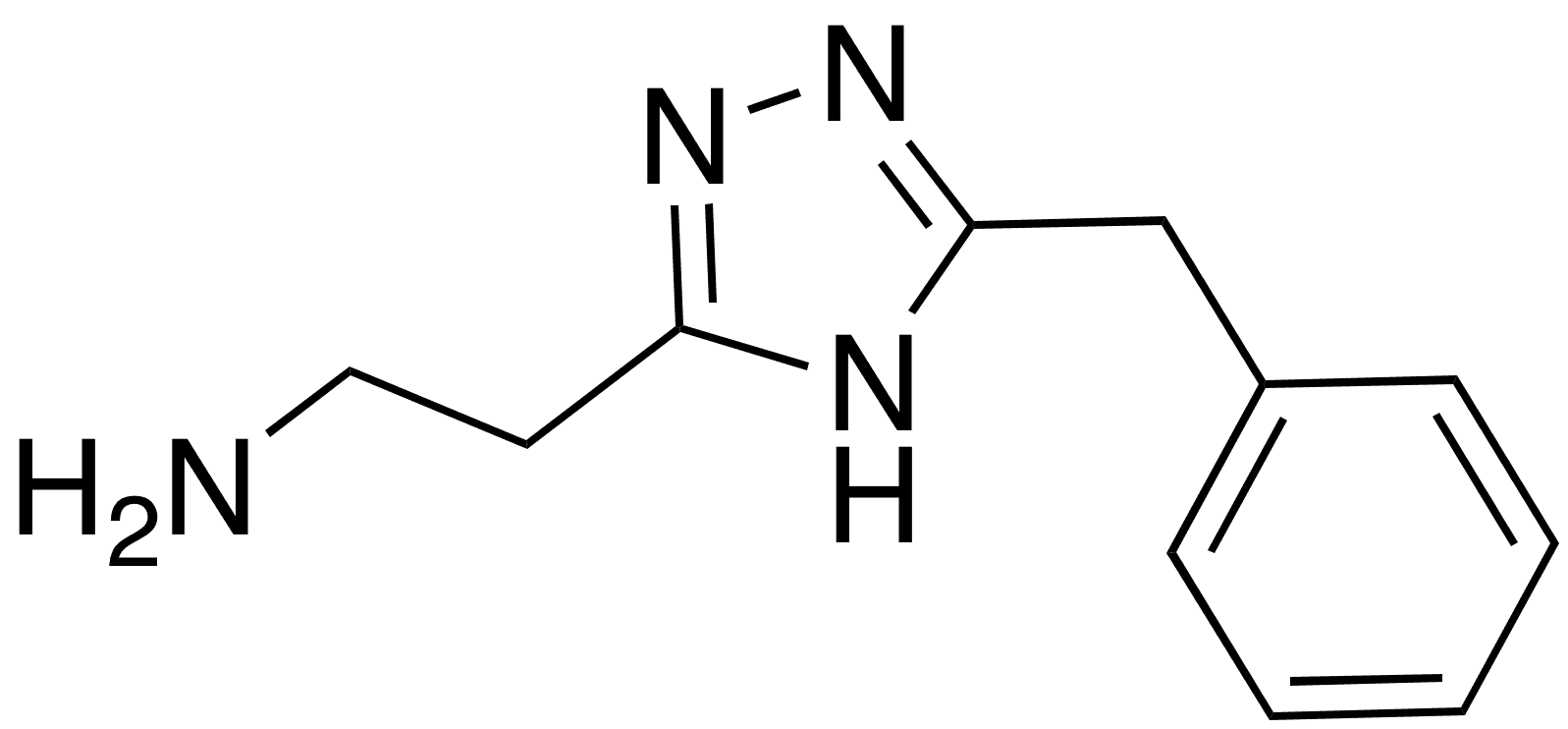 3-â€‹(Phenylmethyl)â€‹-1H-â€‹1,â€‹2,â€‹4-â€‹triazole-â€‹5-â€‹ethanamine - Chemical structure and product image