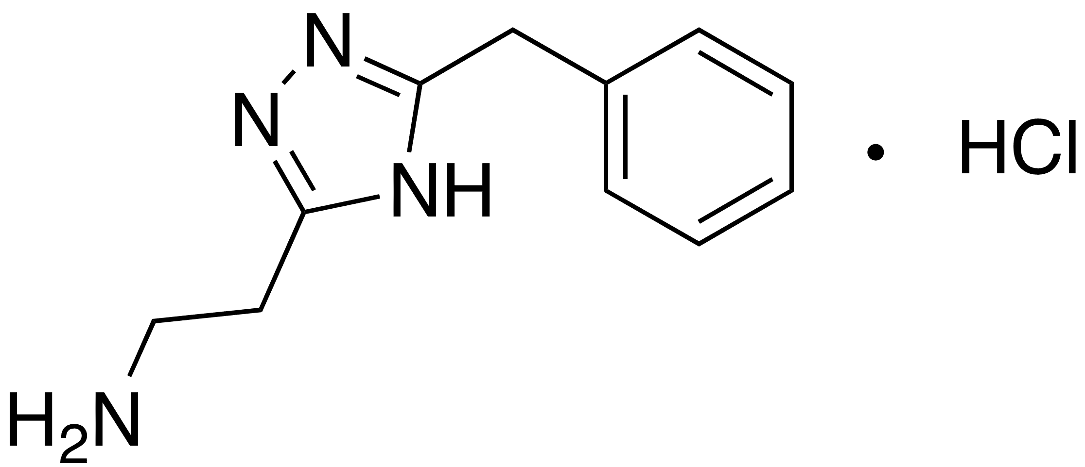3-â€‹(Phenylmethyl)â€‹-1H-â€‹1,â€‹2,â€‹4-â€‹triazole-â€‹5-â€‹ethanamine Hydrochloride - Chemical structure and product image
