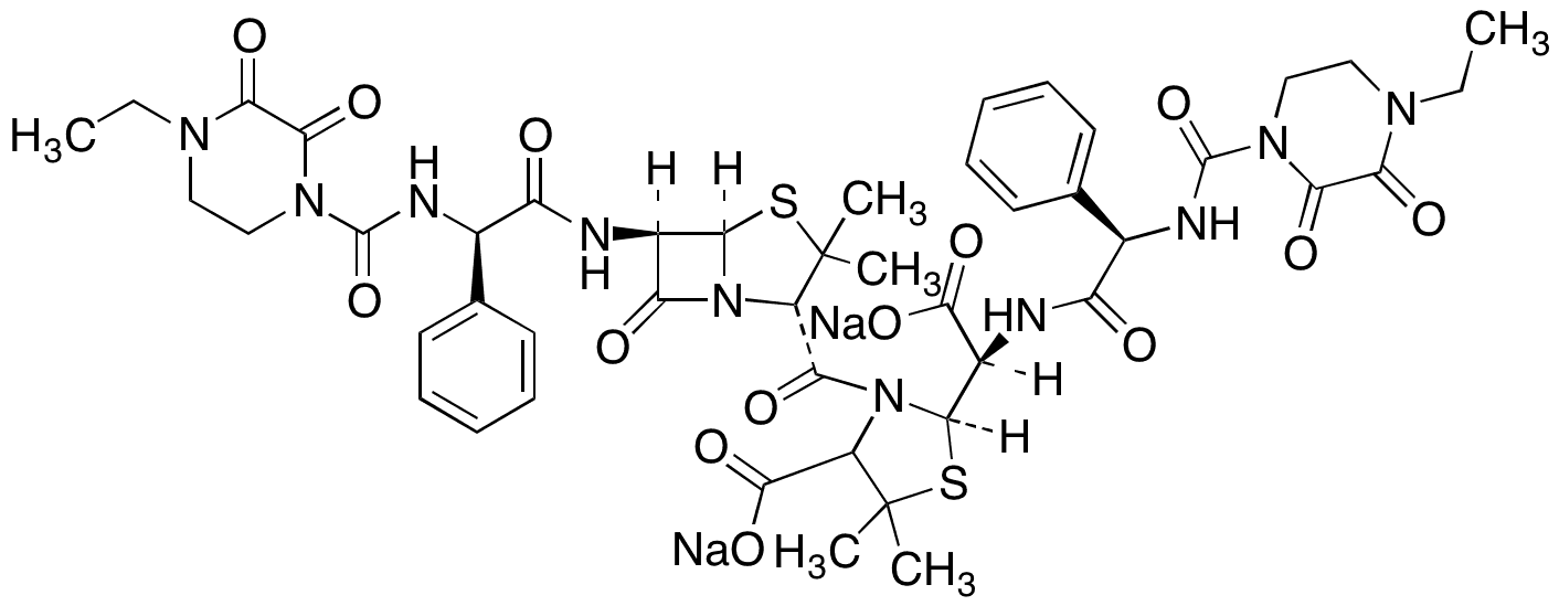 Piperacilloic Acid-Piperacillin Dimer Disodium Salt (~85%)  - Chemical structure and product image