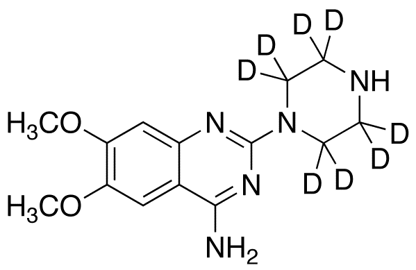 2-Piperazinyl-4-amino-6,7-dimethoxyquinazoline-d8 - Chemical structure and product image