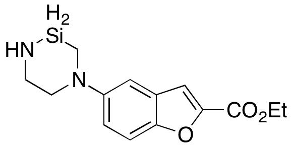 5-(1-Piperazinyl)-2-benzofurancarboxylic Acid Ethyl Ester - Chemical structure and product image