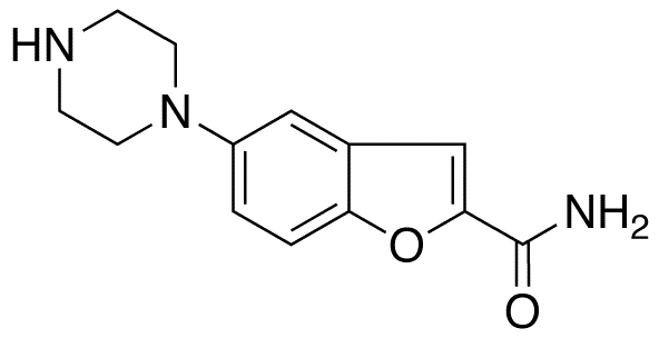 5-(Piperazin-1-yl)benzofuran-2-carboxamide - Chemical structure and product image