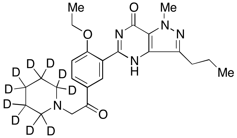Piperiacetildenafil-d10 - Chemical structure and product image