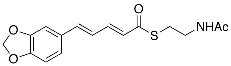 (E,E)-Piperic Acid S-[2-(Acetylamino)ethyl] Ester - Chemical structure and product image