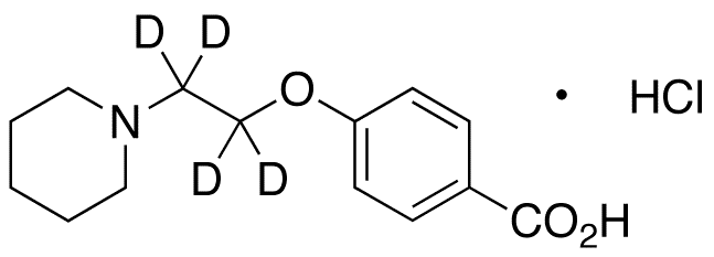 4-[2-(1-Piperidinyl)ethoxy-d4]benzoic Acid, Hydrochloride Salt - Chemical structure and product image