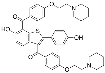 7-[4-(2-Piperidinyl)ethoxy]benzoyl Raloxifene (Raloxifene Impurity) - Chemical structure and product image