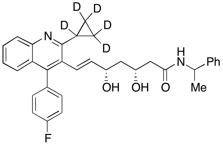 Pitavastatin 1-Phenylethylamide-d5 - Chemical structure and product image