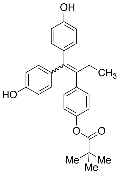 1-Pivaloyl-4,4,4-(1-ethyl-1-ethenyl-2-ylidene)tris-phenol - Chemical structure and product image