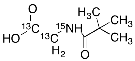 Pivaloylglycine-13C2,15N - Chemical structure and product image