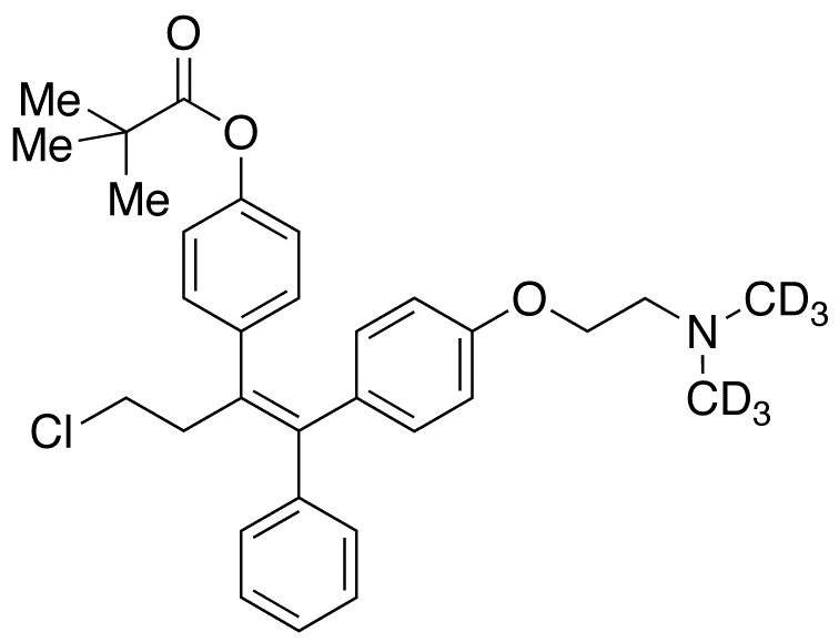 4-Pivaloyloxy Toremifene-d6 - Chemical structure and product image