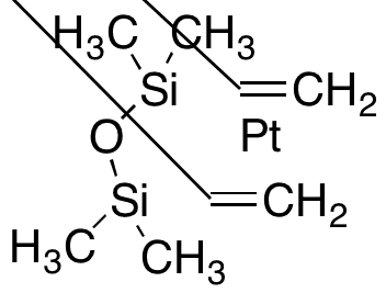 Platinum(0)-1,3-divinyl-1,1,3,3-tetramethyldisiloxane Complex Solution - Chemical structure and product image
