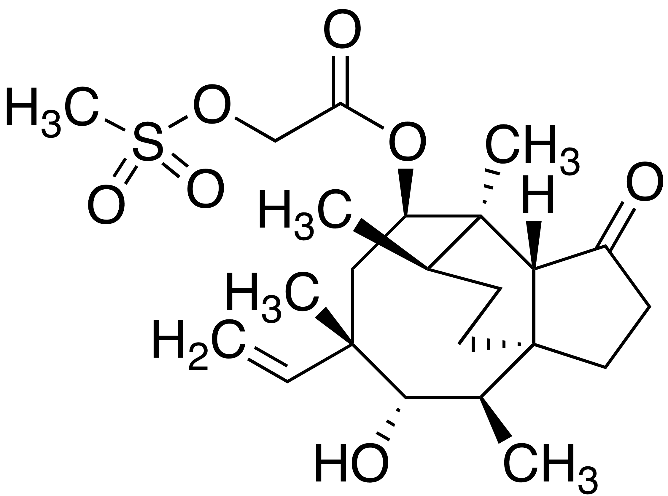Pleuromutilin 22-Mesylate - Chemical structure and product image