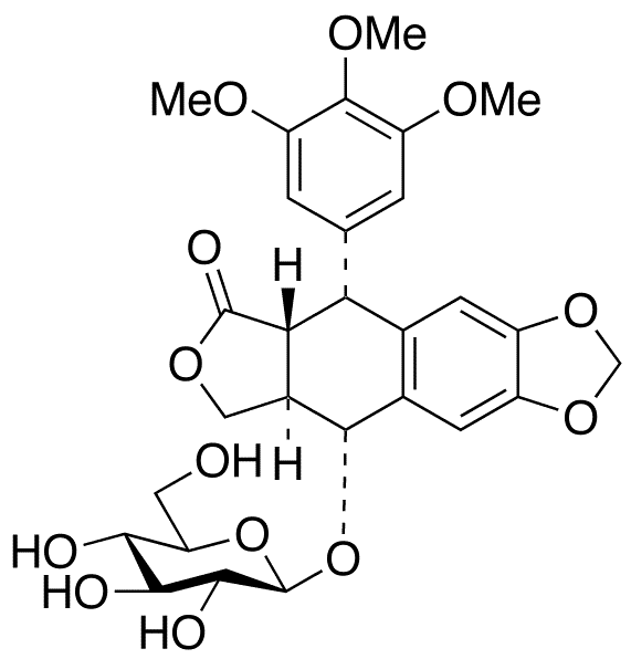 Podophyllotoxin 4-O-Glucoside - Chemical structure and product image