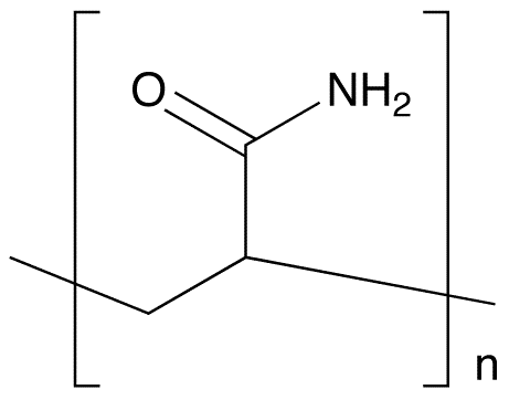 Polyacrylamide - Chemical structure and product image