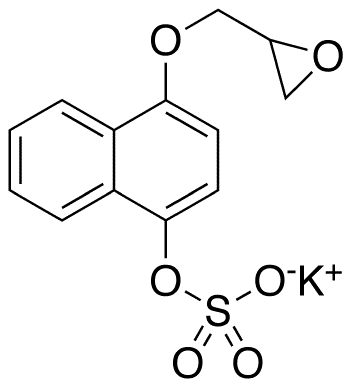 Potassium 1-(2,3-Epoxypropoxy)-4-naphthol Sulfate - Chemical structure and product image