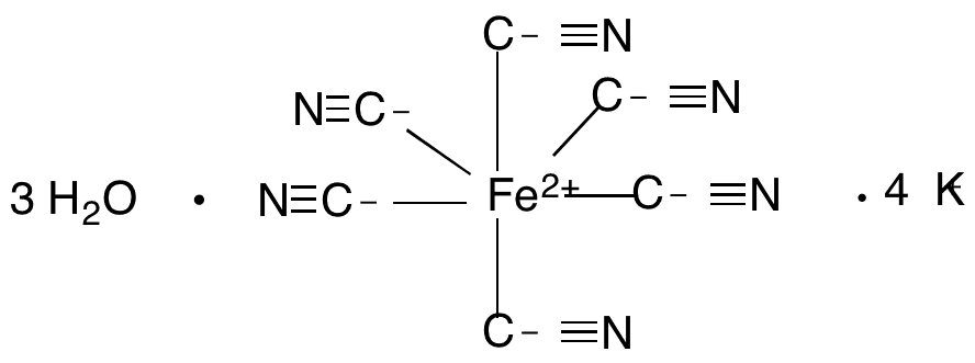 Potassium Ferrocyanide Trihydrate - Chemical structure and product image