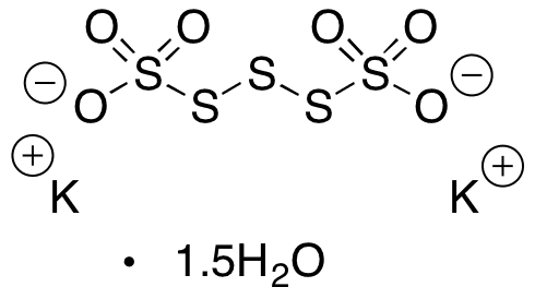 Potassium Pentathionate Sesquihydrate - Chemical structure and product image
