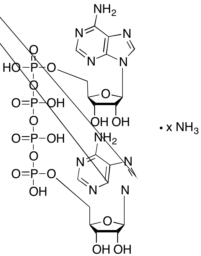 P1,P4-Di(adenosine-5) Tetraphosphate Ammonium Salt - Chemical structure and product image