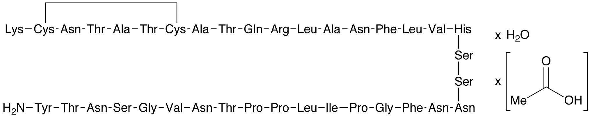Pramlintide Acetate Hydrate - Chemical structure and product image