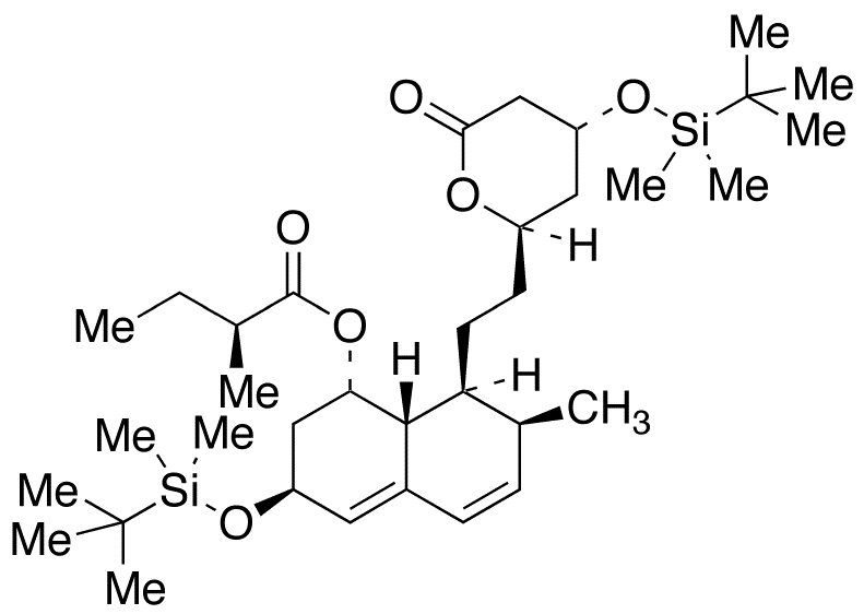 Pravastatin Lactone Di-(tert-butyldimethylsilyl) Ether - Chemical structure and product image