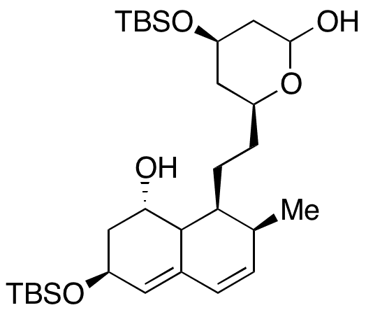 Pravastatin Tetrahydropyran-2,4-diol Di-(tert-butyldimethylsilyl) Ether(Mixture of Diastereomers) - Chemical structure and product image