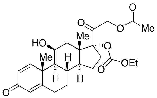 Prednisolone 17-(Ethyl Carbonate) 21-Acetate - Chemical structure and product image
