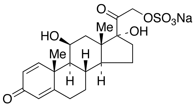 Prednisolone 21-Sulfate Sodium Salt - Chemical structure and product image