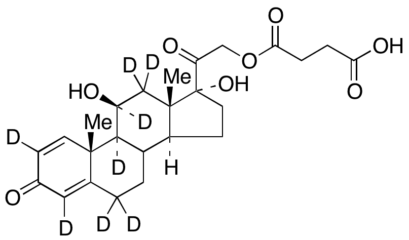 Prednisolone Hemisuccinate-d8 - Chemical structure and product image