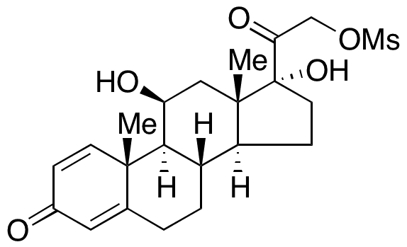 Prednisolone 21-Methanesulfonate - Chemical structure and product image