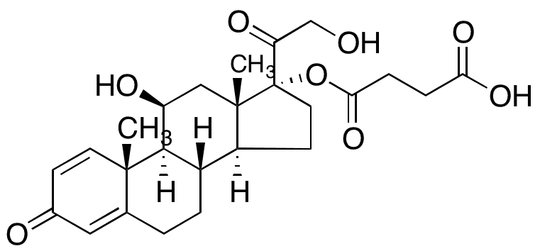 Prednisolone 17-Hemisuccinate - Chemical structure and product image