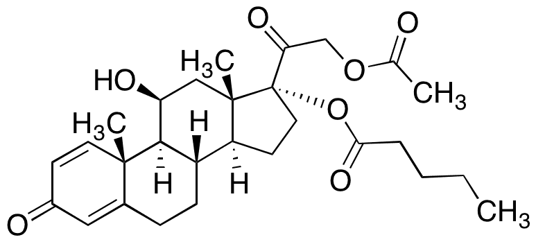Prednisolone 21-Acetate 17-Valerate - Chemical structure and product image