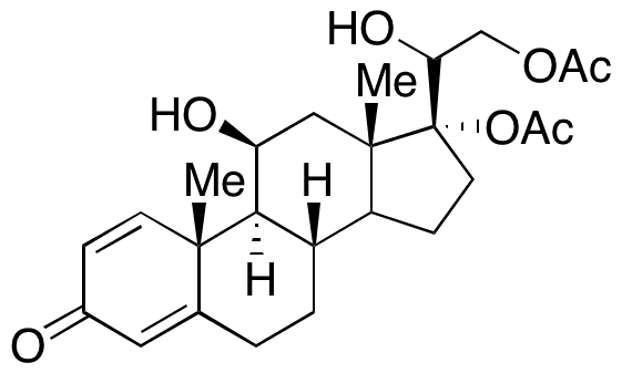 Pregna-1,4-dien-11beta,17alpha,20Î²,21-tetrol-3-one 17,21-Diacetate - Chemical structure and product image