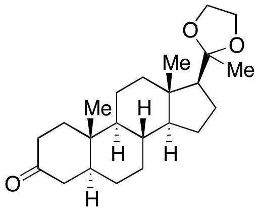 (5alpha)-Pregnane-3,20-dione Cyclic 20-(1,2-Ethanediyl Acetal) - Chemical structure and product image
